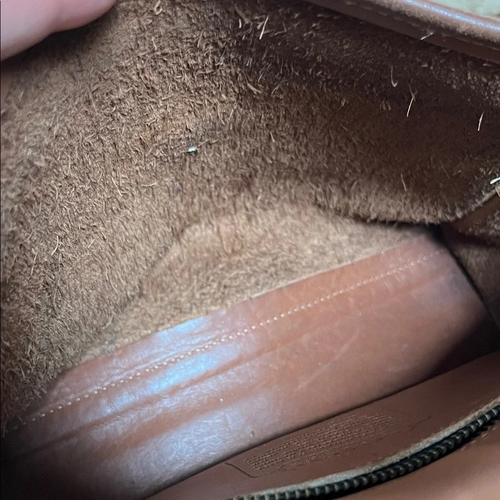 Coach Vintage Chestnut Brown Leather Satchel with Turnlock Hardware